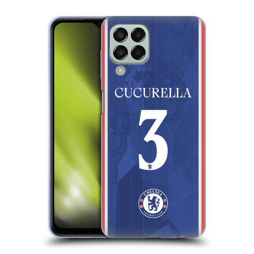 Chelsea Football Club 2025/26 Players Home Kit 1st Group Marc Cucurella Soft Gel Case for Samsung Galaxy M33 (2022)