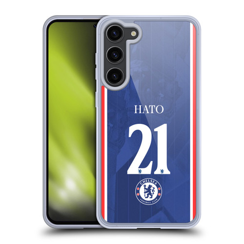 Chelsea Football Club 2025/26 Players Home Kit 1st Group Jorrel Hato Soft Gel Case for Samsung Galaxy S23+ 5G