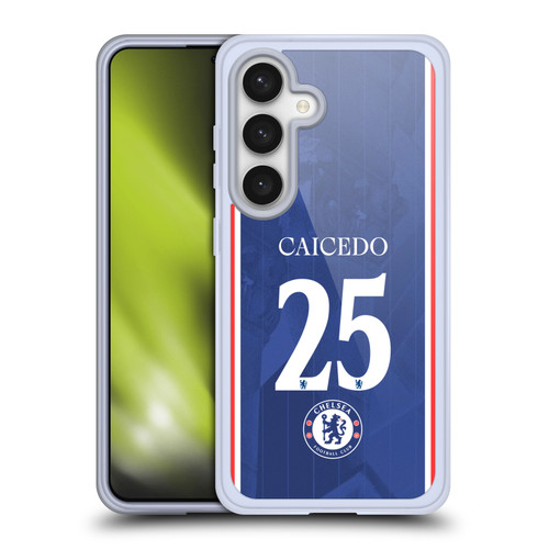 Chelsea Football Club 2025/26 Players Home Kit 1st Group Moisés Caicedo Soft Gel Case for Samsung Galaxy S24 5G