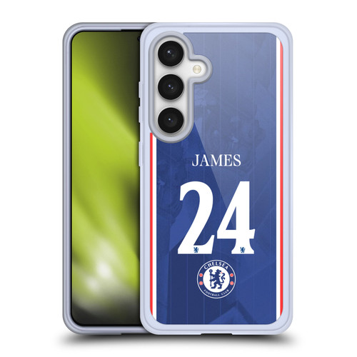 Chelsea Football Club 2025/26 Players Home Kit 1st Group Reece James Soft Gel Case for Samsung Galaxy S24 5G