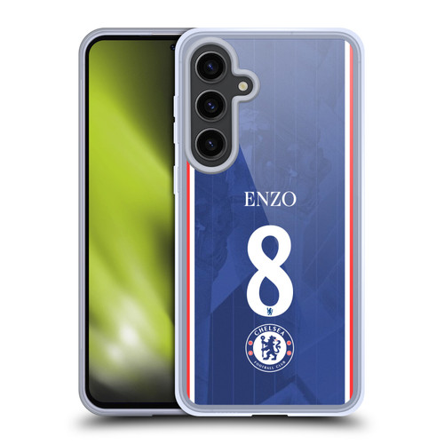 Chelsea Football Club 2025/26 Players Home Kit 1st Group Enzo Fernández Soft Gel Case for Samsung Galaxy S24+ 5G