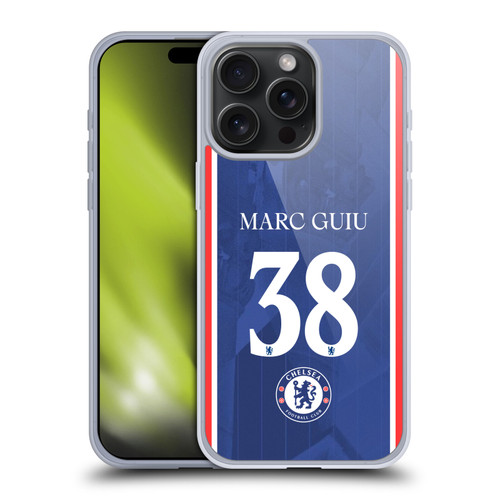 Chelsea Football Club 2025/26 Players Home Kit 2nd Group Marc Guiu Soft Gel Case for Apple iPhone 15 Pro Max