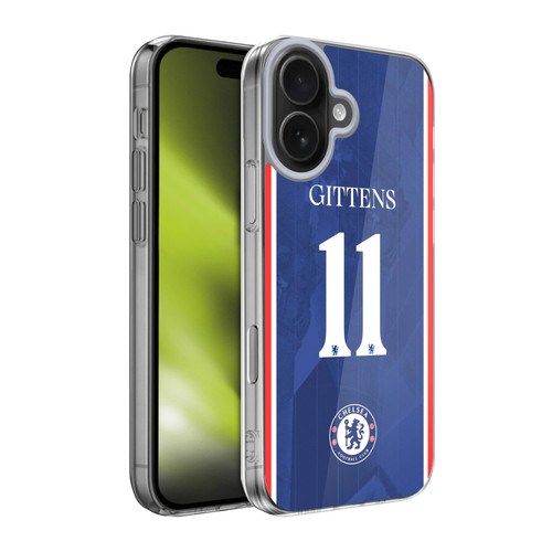 Chelsea Football Club 2025/26 Players Home Kit 2nd Group Jamie Gittens Soft Gel Case for Apple iPhone 17