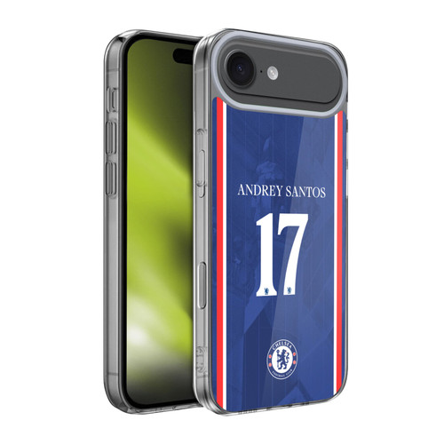 Chelsea Football Club 2025/26 Players Home Kit 2nd Group Andrey Santos Soft Gel Case for Apple iPhone 17 Air