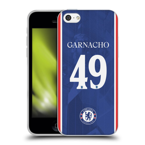 Chelsea Football Club 2025/26 Players Home Kit 2nd Group Alejandro Garnacho Soft Gel Case for Apple iPhone 5c