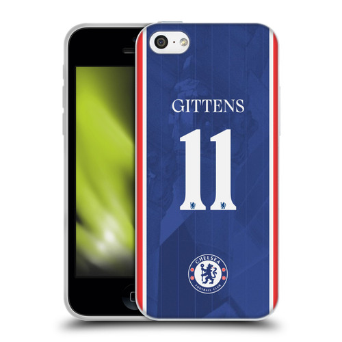 Chelsea Football Club 2025/26 Players Home Kit 2nd Group Jamie Gittens Soft Gel Case for Apple iPhone 5c