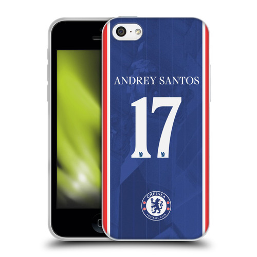 Chelsea Football Club 2025/26 Players Home Kit 2nd Group Andrey Santos Soft Gel Case for Apple iPhone 5c