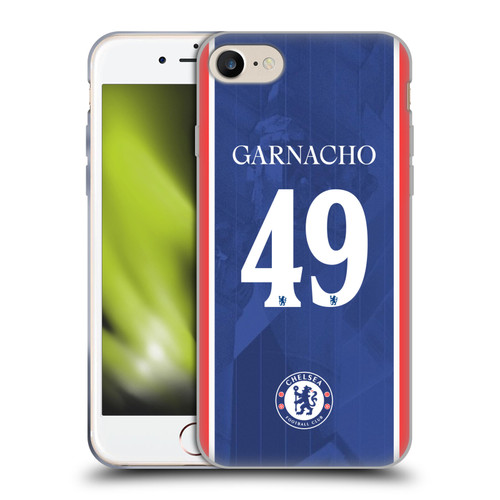 Chelsea Football Club 2025/26 Players Home Kit 2nd Group Alejandro Garnacho Soft Gel Case for Apple iPhone 7 / 8 / SE 2020 & 2022