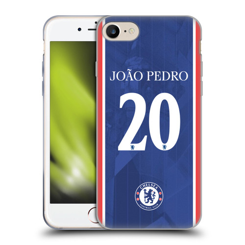 Chelsea Football Club 2025/26 Players Home Kit 2nd Group João Pedro Soft Gel Case for Apple iPhone 7 / 8 / SE 2020 & 2022