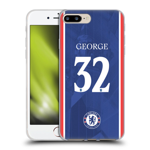 Chelsea Football Club 2025/26 Players Home Kit 2nd Group Tyrique George Soft Gel Case for Apple iPhone 7 Plus / iPhone 8 Plus