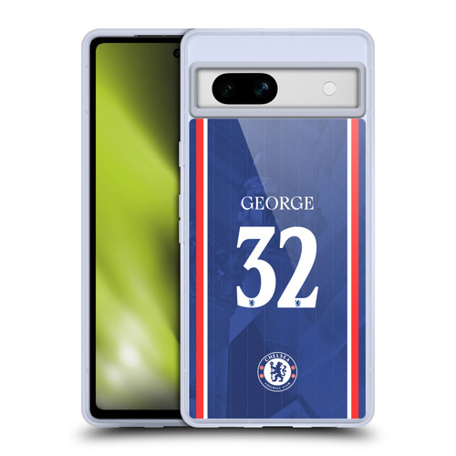 Chelsea Football Club 2025/26 Players Home Kit 2nd Group Tyrique George Soft Gel Case for Google Pixel 7a