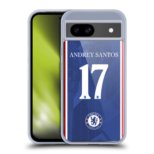 Chelsea Football Club 2025/26 Players Home Kit 2nd Group Andrey Santos Soft Gel Case for Google Pixel 8a