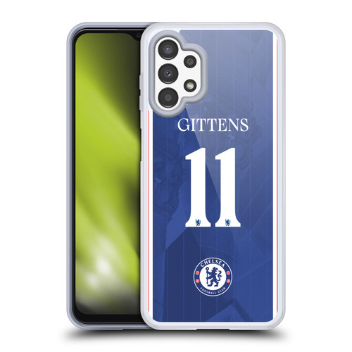 Chelsea Football Club 2025/26 Players Home Kit 2nd Group Jamie Gittens Soft Gel Case for Samsung Galaxy A13 (2022)