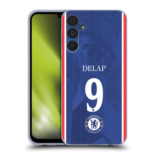 Chelsea Football Club 2025/26 Players Home Kit 2nd Group Liam Delap Soft Gel Case for Samsung Galaxy A15