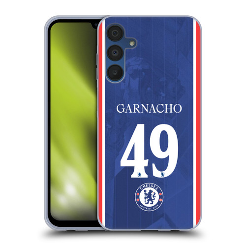 Chelsea Football Club 2025/26 Players Home Kit 2nd Group Alejandro Garnacho Soft Gel Case for Samsung Galaxy A15