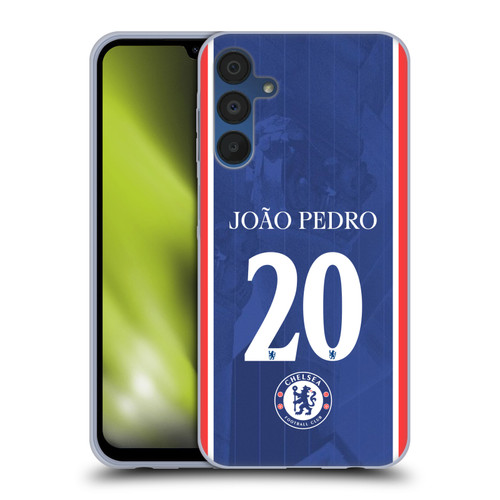 Chelsea Football Club 2025/26 Players Home Kit 2nd Group João Pedro Soft Gel Case for Samsung Galaxy A15