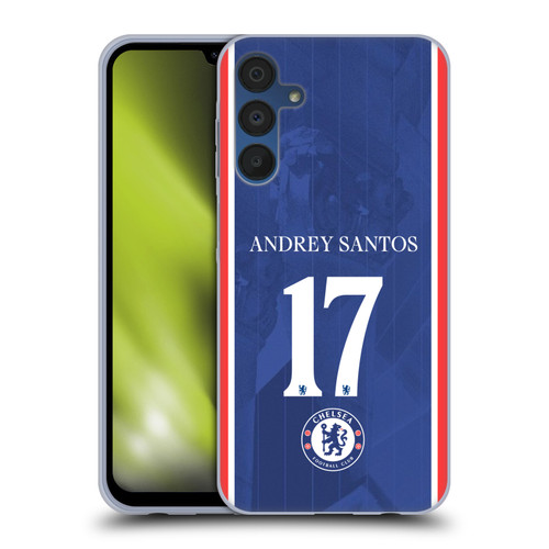 Chelsea Football Club 2025/26 Players Home Kit 2nd Group Andrey Santos Soft Gel Case for Samsung Galaxy A15 Chelsea Football Club 2025/26 Players Home Kit 2nd Group Andrey Santos Soft Gel Case for Samsung Galaxy A15