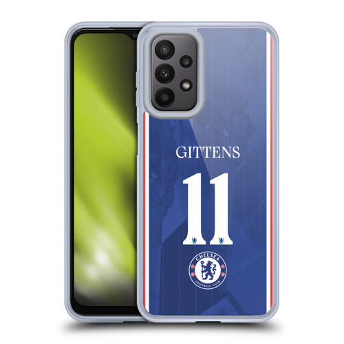 Chelsea Football Club 2025/26 Players Home Kit 2nd Group Jamie Gittens Soft Gel Case for Samsung Galaxy A23 / 5G (2022)