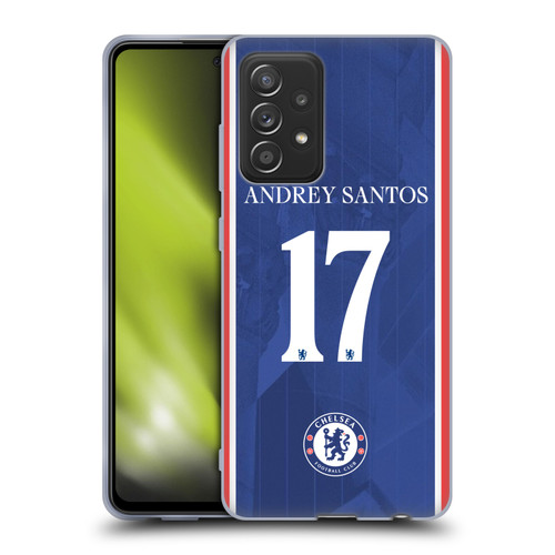 Chelsea Football Club 2025/26 Players Home Kit 2nd Group Andrey Santos Soft Gel Case for Samsung Galaxy A52 / A52s / 5G (2021)