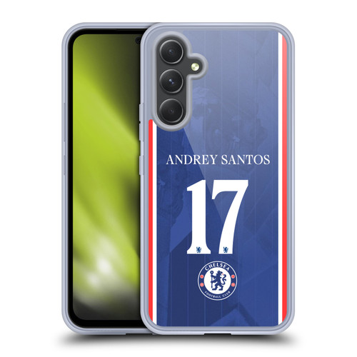 Chelsea Football Club 2025/26 Players Home Kit 2nd Group Andrey Santos Soft Gel Case for Samsung Galaxy A54 5G