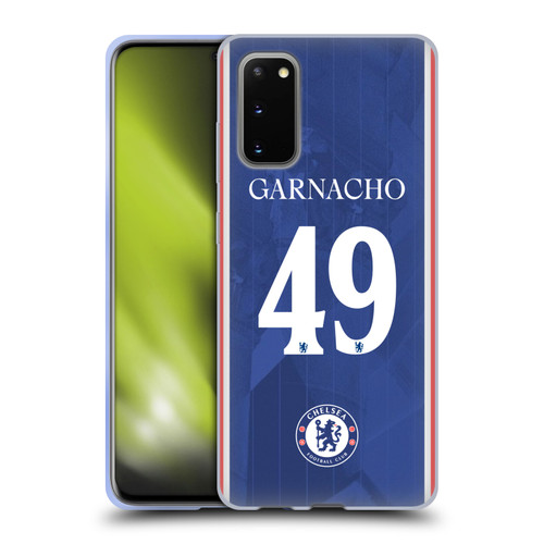 Chelsea Football Club 2025/26 Players Home Kit 2nd Group Alejandro Garnacho Soft Gel Case for Samsung Galaxy S20 / S20 5G