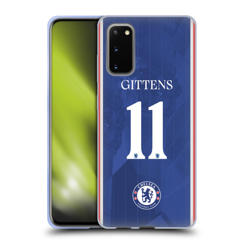 Chelsea Football Club 2025/26 Players Home Kit 2nd Group Jamie Gittens Soft Gel Case for Samsung Galaxy S20 / S20 5G