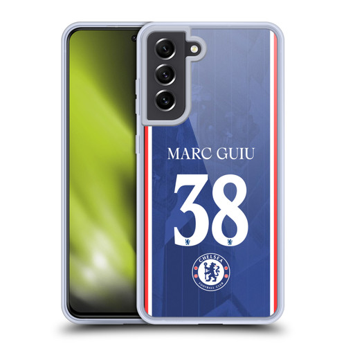 Chelsea Football Club 2025/26 Players Home Kit 2nd Group Marc Guiu Soft Gel Case for Samsung Galaxy S21 FE 5G
