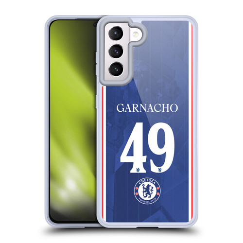 Chelsea Football Club 2025/26 Players Home Kit 2nd Group Alejandro Garnacho Soft Gel Case for Samsung Galaxy S21 5G