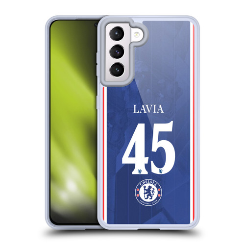 Chelsea Football Club 2025/26 Players Home Kit 2nd Group Roméo Lavia Soft Gel Case for Samsung Galaxy S21 5G
