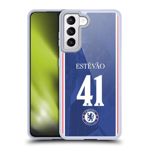 Chelsea Football Club 2025/26 Players Home Kit 2nd Group Estêvão Willian Soft Gel Case for Samsung Galaxy S21 5G
