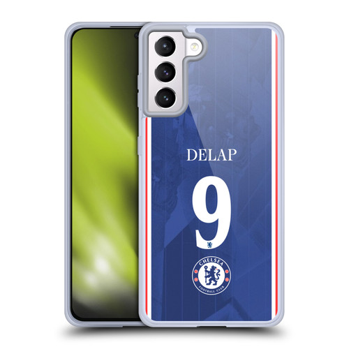 Chelsea Football Club 2025/26 Players Home Kit 2nd Group Liam Delap Soft Gel Case for Samsung Galaxy S21+ 5G