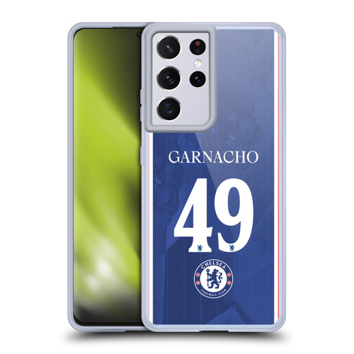 Chelsea Football Club 2025/26 Players Home Kit 2nd Group Alejandro Garnacho Soft Gel Case for Samsung Galaxy S21 Ultra 5G