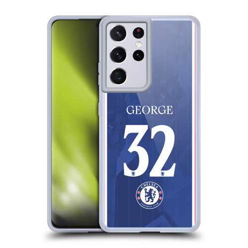 Chelsea Football Club 2025/26 Players Home Kit 2nd Group Tyrique George Soft Gel Case for Samsung Galaxy S21 Ultra 5G