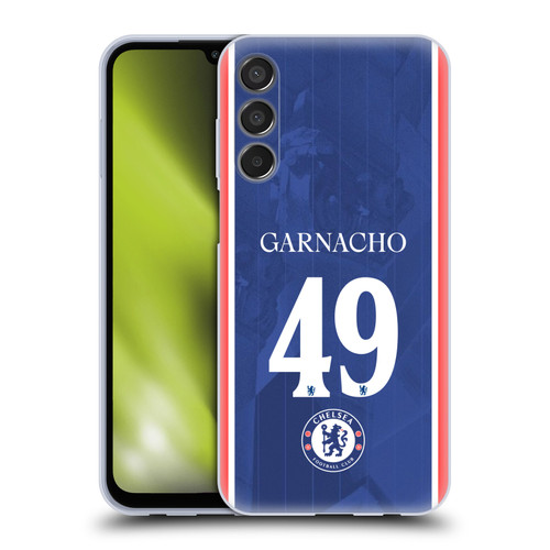 Chelsea Football Club 2025/26 Players Home Kit 2nd Group Alejandro Garnacho Soft Gel Case for Samsung Galaxy M15/F15 5G