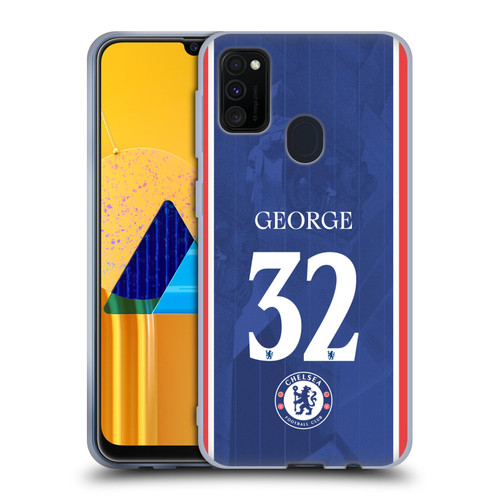 Chelsea Football Club 2025/26 Players Home Kit 2nd Group Tyrique George Soft Gel Case for Samsung Galaxy M30s (2019)/M21 (2020)