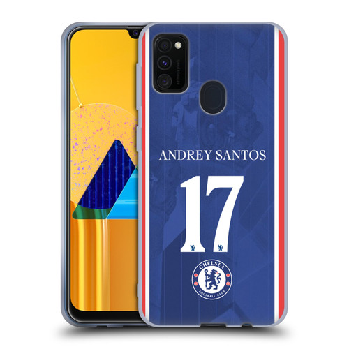 Chelsea Football Club 2025/26 Players Home Kit 2nd Group Andrey Santos Soft Gel Case for Samsung Galaxy M30s (2019)/M21 (2020)
