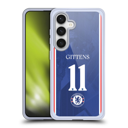 Chelsea Football Club 2025/26 Players Home Kit 2nd Group Jamie Gittens Soft Gel Case for Samsung Galaxy S24 5G