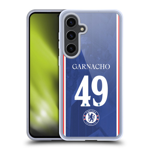 Chelsea Football Club 2025/26 Players Home Kit 2nd Group Alejandro Garnacho Soft Gel Case for Samsung Galaxy S24+ 5G Chelsea Football Club 2025/26 Players Home Kit 2nd Group Alejandro Garnacho Soft Gel Case for Samsung Galaxy S24+ 5G