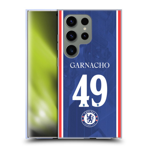 Chelsea Football Club 2025/26 Players Home Kit 2nd Group Alejandro Garnacho Soft Gel Case for Samsung Galaxy S24 Ultra 5G Chelsea Football Club 2025/26 Players Home Kit 2nd Group Alejandro Garnacho Soft Gel Case for Samsung Galaxy S24 Ultra 5G