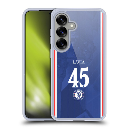 Chelsea Football Club 2025/26 Players Home Kit 2nd Group Roméo Lavia Soft Gel Case for Samsung Galaxy S25
