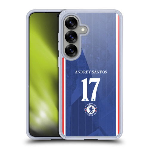 Chelsea Football Club 2025/26 Players Home Kit 2nd Group Andrey Santos Soft Gel Case for Samsung Galaxy S25