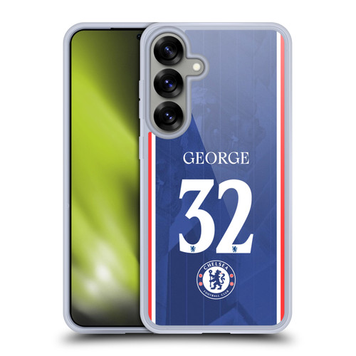 Chelsea Football Club 2025/26 Players Home Kit 2nd Group Tyrique George Soft Gel Case for Samsung Galaxy S25+