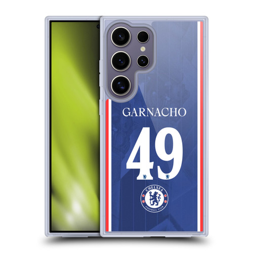 Chelsea Football Club 2025/26 Players Home Kit 2nd Group Alejandro Garnacho Soft Gel Case for Samsung Galaxy S25 Ultra Chelsea Football Club 2025/26 Players Home Kit 2nd Group Alejandro Garnacho Soft Gel Case for Samsung Galaxy S25 Ultra