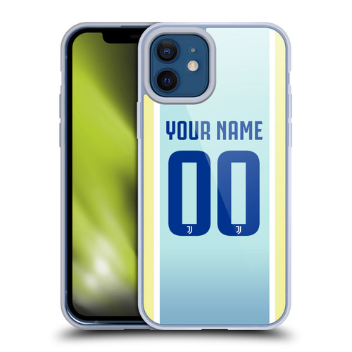 Custom Customised Personalised Juventus Football Club 2025/26 Kit Away Soft Gel Case for Apple iPhone 12 / iPhone 12 Pro