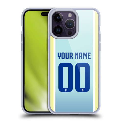 Custom Customised Personalised Juventus Football Club 2025/26 Kit Away Soft Gel Case for Apple iPhone 14 Pro Max