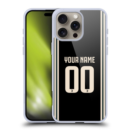 Custom Customised Personalised Juventus Football Club 2025/26 Kit Third Soft Gel Case for Apple iPhone 16 Pro Max