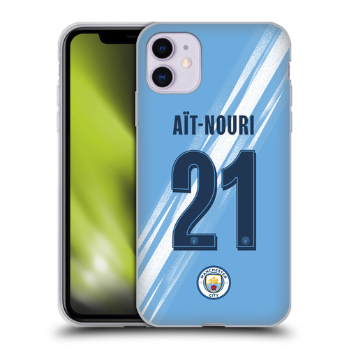 Manchester City Man City FC 2025/26 Players Home Kit 1st Group Rayan Aït-Nouri Soft Gel Case for Apple iPhone 11 Manchester City Man City FC 2025/26 Players Home Kit 1st Group Rayan Aït-Nouri Soft Gel Case for Apple iPhone 11