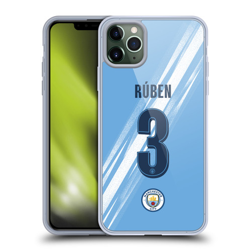 Manchester City Man City FC 2025/26 Players Home Kit 1st Group Rúben Dias Soft Gel Case for Apple iPhone 11 Pro Max