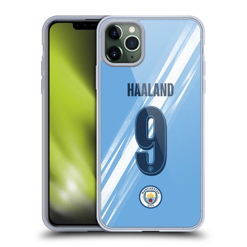 Manchester City Man City FC 2025/26 Players Home Kit 1st Group Erling Haaland Soft Gel Case for Apple iPhone 11 Pro Max