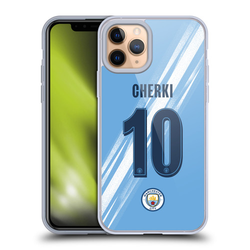 Manchester City Man City FC 2025/26 Players Home Kit 1st Group Rayan Cherki Soft Gel Case for Apple iPhone 11 Pro
